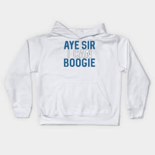 Aye Sir I Can Boogie, Scottish Saltire Football Slogan Design Kids Hoodie